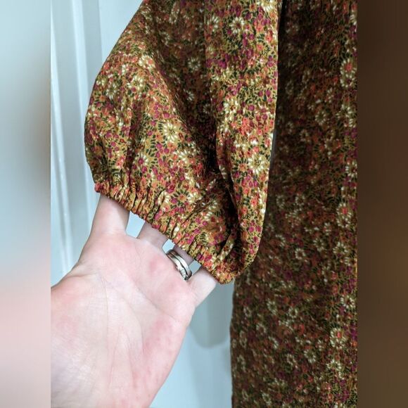 Code x mode floral granny core Pointed Collar dress - Picture 4 of 6